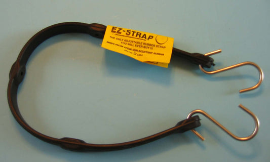 22" EZ Adjustable Rubber Tie Down Cargo Strap with hooks