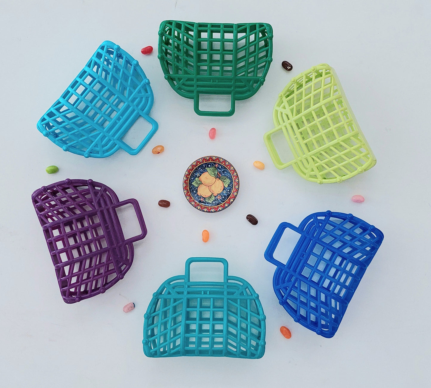 5" Retro Mini Jelly Purse, Tote, Bag, Basket, Party Favor Bag, Doll Purse