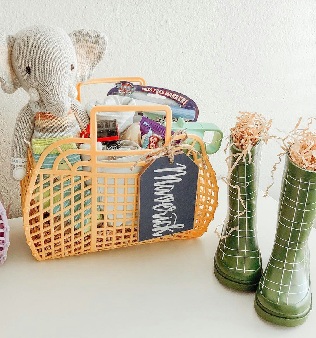 13" Retro Jelly Purse, Tote, Bag, Basket