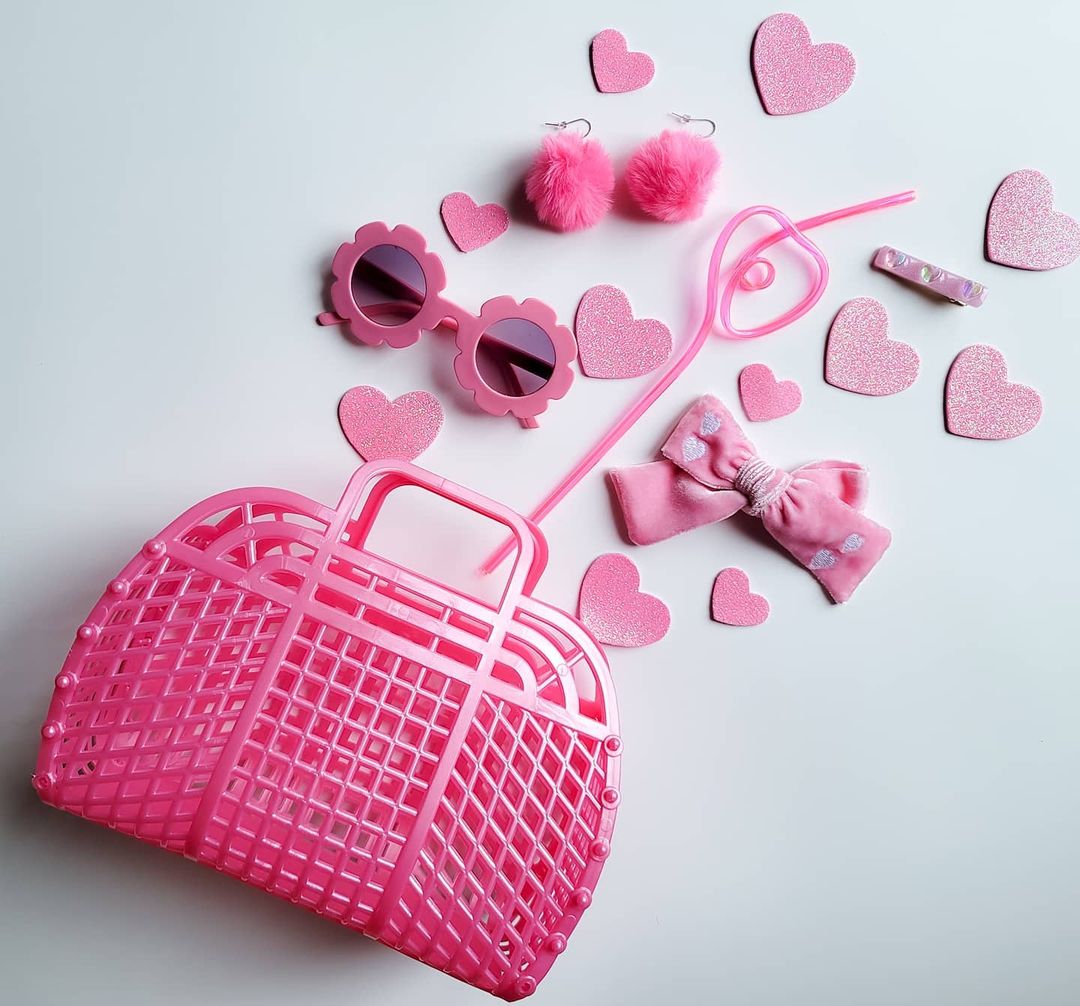 9" Retro Jelly Purse, Tote, Bag, Basket