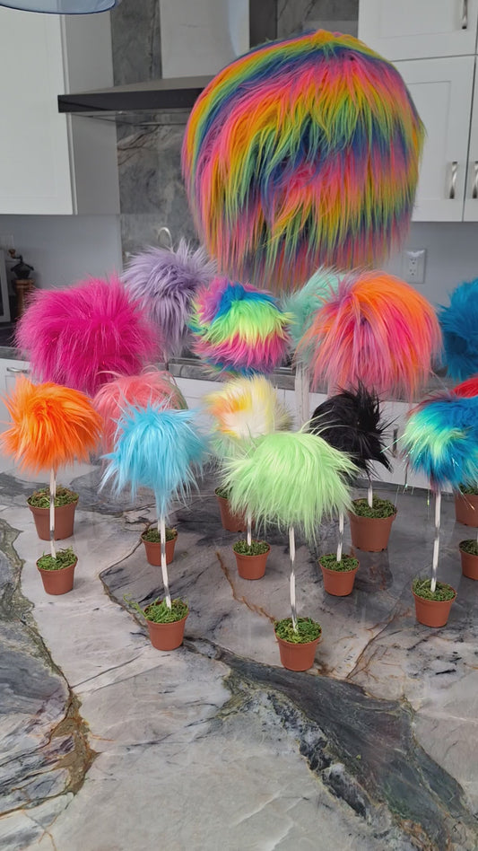 Lorax Truffula Tree – 10" Handmade Decorative Tree | Dr. Seuss Inspired