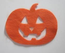 Felt Cut-Out Pumpkin/Jack-O-Lantern